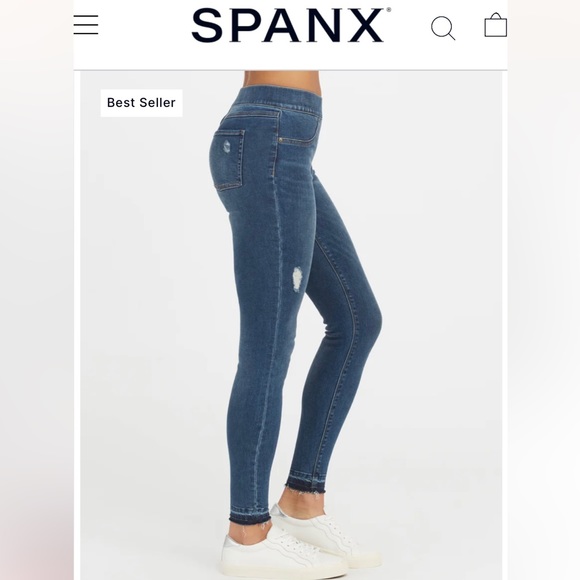 Spanx Distressed Ankle Skinny Jean - New With Tags! - Picture 1 of 14